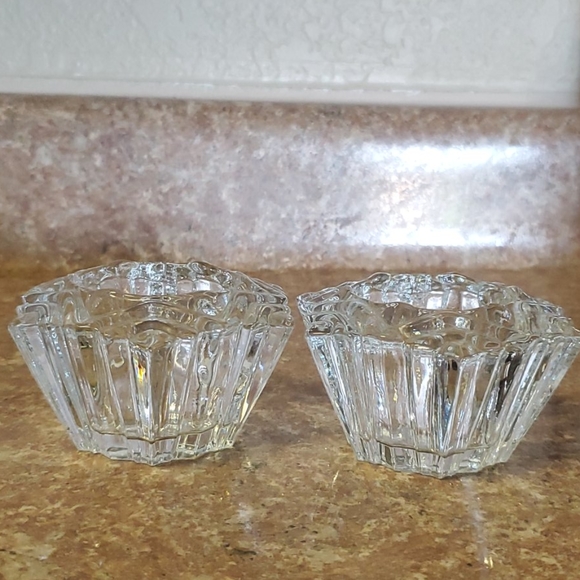 Set of glass candle holders - Picture 3 of 3